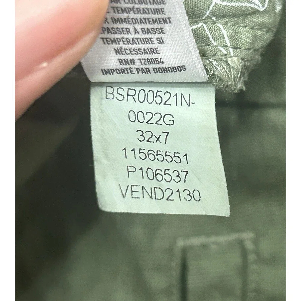 Bonobos Shorts Mens 32 Green Linen Blend Pleated 6.5”